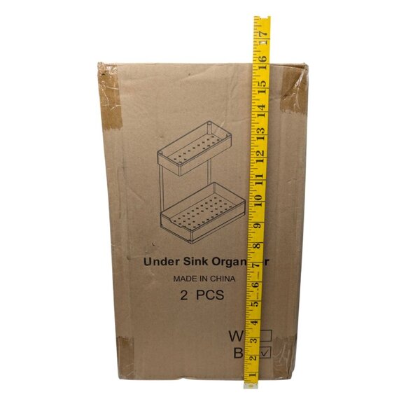 Under Sink Organizer Black Plastic 2 Tier Multipurpose Kitchen Bathroom Storage - Picture 8 of 9